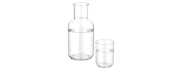 Amelie Glass Carafe & Cup Set 850ml