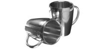 Stainless steel double walled mugs Naya