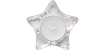 Star-shaped glass candle holder, including candle Nisha
