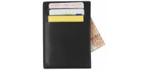 Split leather credit card wallet Logan