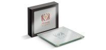 Platinum Glass Coaster Set