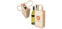 Eco Jute 2 Bottle Wine Bag