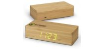 Bamboo Wireless Charging Clock