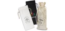 Cotton Wine Drawstring Bag