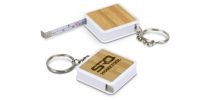 Bamboo Tape Measure Keyring