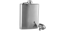 Classic Hip Flask With Funnel - Polished  AVANTI