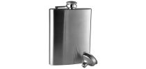 Classic Hip Flask With Funnel - Satin  AVANTI