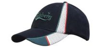 Brushed Heavy Cotton Cap with Peak and Crown Mesh Inserts
