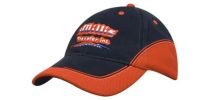 Brushed Heavy Cotton Cap with Mesh Peak and Crown Inserts