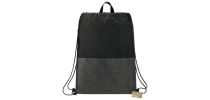 Bullet Ash Zippered Recycled Drawstring Bag