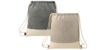 Split Recycled Cotton Drawstring Bag