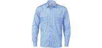 Epaulette Polyester/Cotton Work Shirt - Long Sleeve