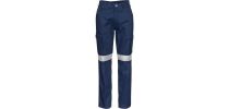 Ladies Cotton Drill Cargo Pants with 3M Reflective Tape