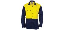 DNC Patron Saint Flame Retardant Two Tone Drill Shirt - L/S