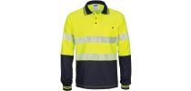 HIVIS Segment Taped Mircomesh Polo - Long Sleeve