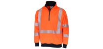 HiVis Segmented Tape X Back 1/2 Zip Jumper