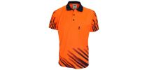 HiVis Sublimated Full Stripe Polo