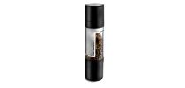 Two In One Pepper And Salt Mill With Rubberized Black Trim