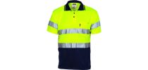HiVis D/D Cool Breathe Polo Shirt With CSR R/Tape - Short Sleeve