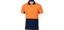 HiVis Cotton Backed Cool-Breeze Contrast Polo - Short Sleeve