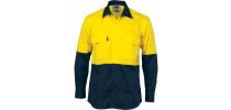 HiVis Cool-Breeze Vertical Vented Cotton Shirt - Long Sleeve