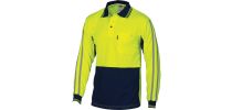 HiVis Cool-Breathe Stripe Polo - Long Sleeve