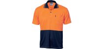 HiVis Two Tone Cool Breathe Polo Shirt, Short Sleeve