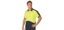 HiVis Cool Breathe Panel Polo Shirt - Short Sleeve