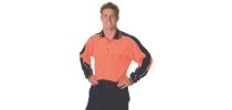 HiVis Cool Breathe Panel Polo Shirt - Long Sleeve