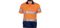 Hivis D/N Cool Breathe Polo Shirt With 3M 8906 R/Tape - Short Sleeve