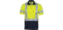 Hivis D/N Cool Breathe Polo Shirt With Cross Back R/Tape - Short Sleeve