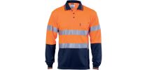 Hivis D/N Cool-Breathe Polo Shirt With 3M 8906 R/Tape - Long Sleeve