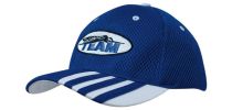 Sandwich Mesh Cap with Striping on Peak