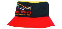 Breathable Poly Twill Multicoloured Bucket Hat