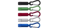 Aluminium mini torch with carabiner Tracy