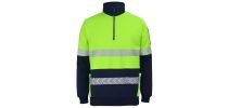 Hi Vis 330G 1/2 ZIP SEGMENTED TAPE FLEECE