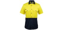 Hi Vis Short Sleeve Stretch Work Shirt