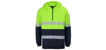 Hi Vis (D+N) 1/2 ZIP SEGMENTED TAPE HOODIE
