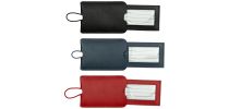 Pull-Apart Leather Luggage Tag
