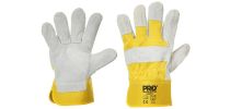 Yellow Grey Heavy Duty Leather Glove