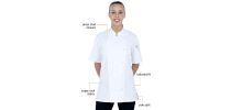 Aussie Chef Alex Press Stud Chef Jacket White