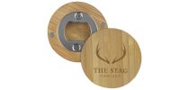 Bamboo Bottle Opener Round