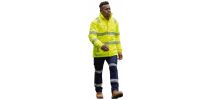 Taped Hi Vis Heated Jacket with Hood