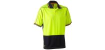 Hi Vis Polyester Mesh Polo - Yellow/Navy
