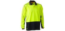 Hi Vis Polyester Mesh Modern Fit Polo - Yellow/Navy