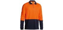 Hi Vis Polo Traditional Fit Shirt - Orange/Navy