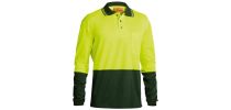 Hi Vis Polo Traditional Fit Shirt - Yellow/Bottle