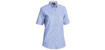 Womens Chambray Shirt Short Sleeve Shirt
