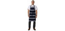 Navy Butcher Stripe Bib Apron