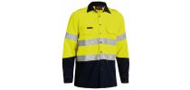 TenCate Tecasafe® Plus 700 Taped Hi Vis FR Vented Shirt - Yellow/Navy